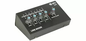 Compact 4 Mono Channel Line Level & Instrument Mic Microphone Mini DJ PA Mixer - Picture 1 of 3
