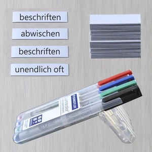 Magnetstreifen beschreibbar Lager Regal Magnet Folie Etiketten Schilder Weiß - Bild 1 von 1