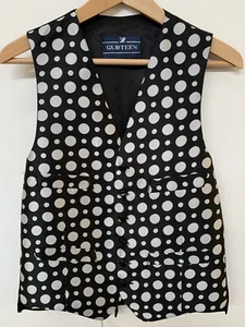 Men's Gurteen black with silver dots waistcoat Christmas Xmas party 38" chest - Picture 1 of 7