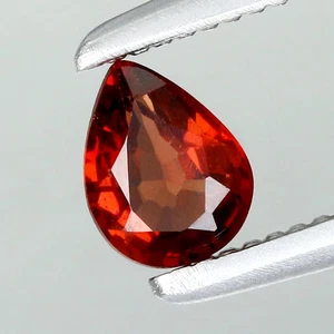Extravagant! 0,22ct t.w 4,3x3,4mm Birne Natur Unbeheizt Orangisch Rot Spinell, Tanz - Bild 1 von 4
