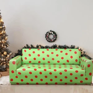 Christmas Sofa Cover Lime Green Sofa Couch Cover for 3 Seaters Red and Green ... - Bild 1 von 7