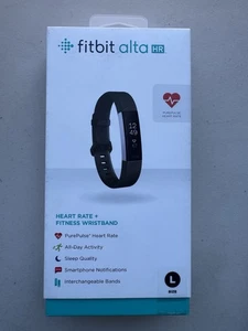 FITBIT Alta HR Braccialetto Nero Polso Frequenza Cardiaca Fitness Braccialetto Nuovo con scatola NUOVO SIGILLATO - Foto 1 di 5