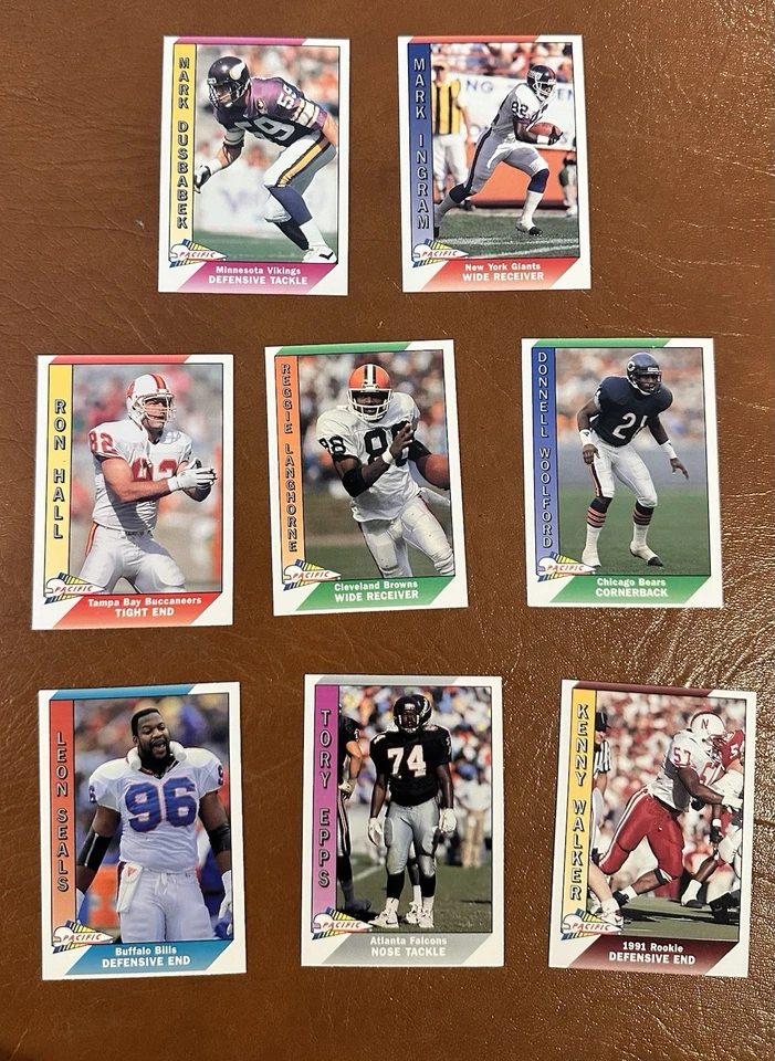 1991 Pacific Football - Ingram, Woolford, Rookie Kenny Walker + More - Image 1 of 2
