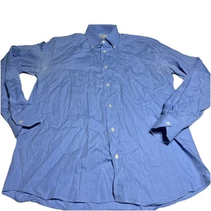VALENTINO Sea-Son Blue Button Down Shirt Mens Size 41/16 - Picture 1 of 9