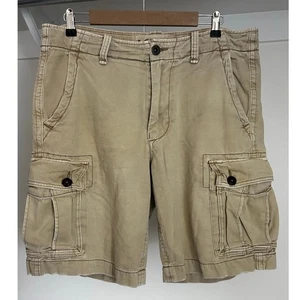 Y2K American Eagle Cargo Khaki Shorts Classic Length Size 34 (11" inseam) - Picture 1 of 7