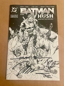 Batman #159 Hush 2 Ashcan SIGNED Jim Lee Loeb Williams Sinclair DC Launch Party - Picture 1 of 1