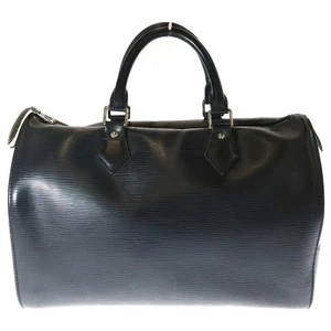 Louis Vuitton Epi Speedy 30 Leather Boston Bag Handbag Black M59022 From Japan - Picture 1 of 12