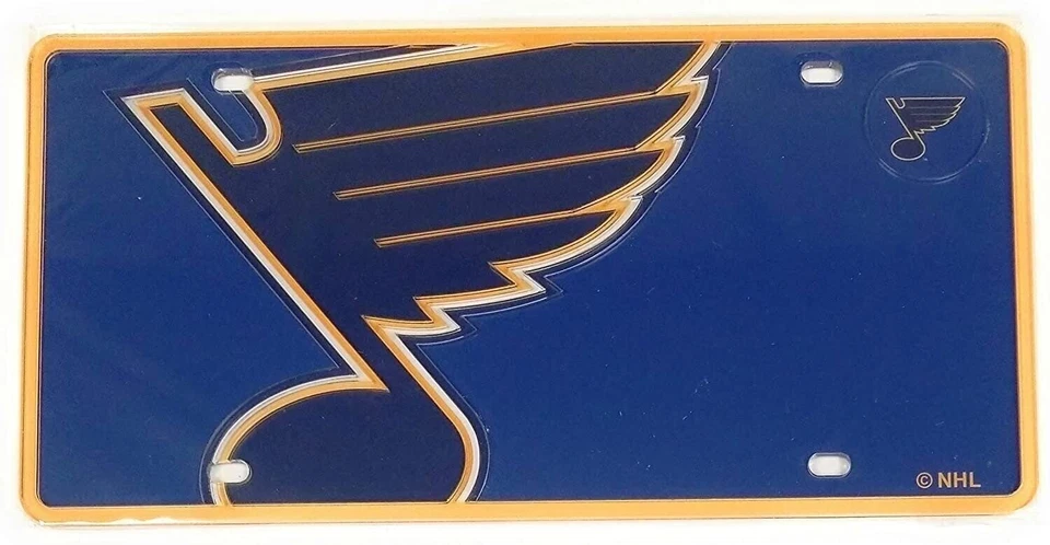 St Louis Blues Premium Laser Cut Tag License Plate, Mirrored Acrylic, Inlaid,... - Image 1 of 1