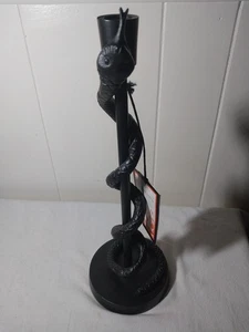 Hallow Home Black Snake Candle Holder Halloween Room Decor Sturdy 14.5" - Picture 1 of 11