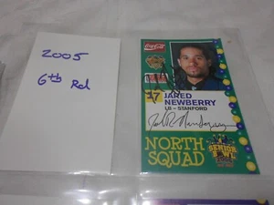 JARED NEWBERRY HANDSIGNIERTE SENIOR BOWL 2005 GROSSE KARTE - Bild 1 von 1
