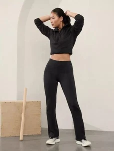 Neu ohne Etikett Athleta Altitude Edge Fleece gefütterte hoch geschnittene Hose schwarz L Large Winter Herbst - Bild 1 von 8