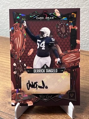 Orange Crystal Holo Foil RC Auto Derrick Tangelo /2 Atlanta Falcons PSU - Image 1 of 2