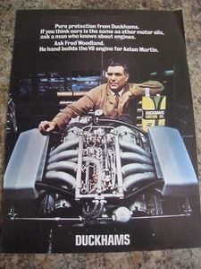 DUCKHAMS FRED WOODLAND V8 ENGINE FOR ASTON MARTIN HANDBUILT ADVERT A4 FILE 47 - Picture 1 of 1