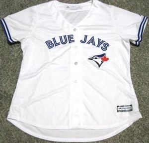 Toronto Blue Jays Women's White Majestic Cool Base Replica Jersey - Picture 1 of 3