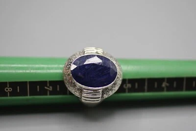 Nicky Butler NB 925 Plata de Ley Ovalada ZAFIRO AZUL? Anillo talla 6 Foto 1 de 4