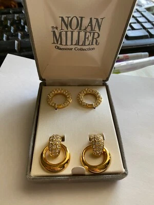 Nuevos PENDIENTES CONVERTIBLES CLIP TONO ORO CRISTAL COLECCIÓN GLAMOUR NOLAN MILLER Foto 1 de 2