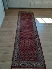 Vintage Traditional hand made pure wool runner /rug 280cm x 74cm 