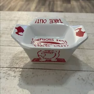 Cat Chinese Take Out Oriental Ceramic Food Bowl Dish - Picture 1 of 5