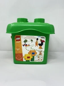 Lego Explore Brick Bucket Set 4084 Green Bucket Container Complete - Picture 1 of 8