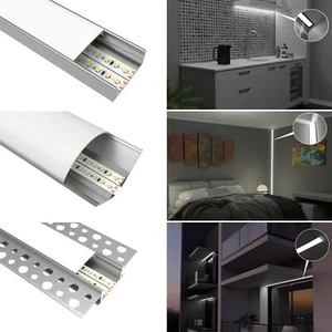 LED Aluminiumprofil Eloxiert | 200 cm Aluprofil für LED Stripes / Streifen  - Bild 1 von 31