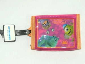 MONSTERS INC.~~ 1-PINK KID,S TRIFOLD WALLET 4 1/2" X 3 1/4" CLOSED AS SHOWN - Picture 1 of 2