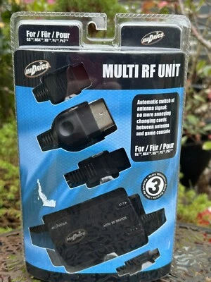 Multi RF Unit TV Aerial Lead For GameCube,  N64, PS, PS2 & Xbox - New & Sealed - Image 1 of 3