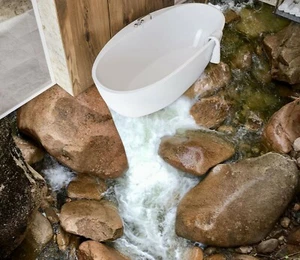 3D Grey Stone River 31RAIN92 Floor WallPaper Murals Wall Print Decal AJ Honey - Picture 1 of 6