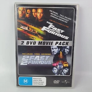 The Fast And The Furious + 2 Fast 2 Furious DVD (Region 2,4) 2 DVD Movie Pack - Picture 1 of 3