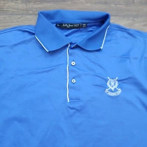 Vintage Bobby Jones Polo Herren groß blau Golf St Andrews Links 1927 Baumwolle - Bild 1 von 10