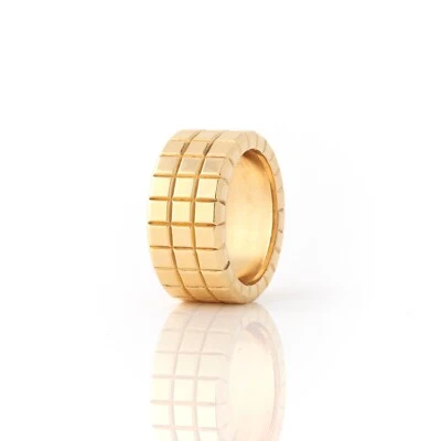Chopard Three Row Ice Cube Wedding Band 18k Yellow Gold size 9.5 - Image 1 of 3