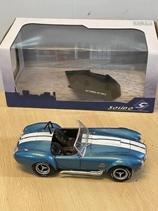 AC Cobra MKII 427 1965 blue metallic diecast 1:18 model car Solido - Picture 1 of 1