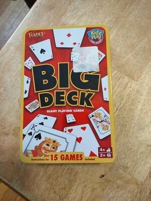 Fundex Big Deck GIANT Playing Cards Special Edition Collectible Tin - 15 Games - Image 1 of 3