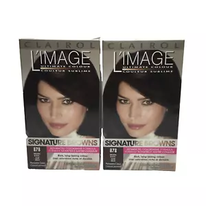2 X Clairol L’Image Ultimate Color Permanent Hair Color Brown Black 878 - Picture 1 of 10