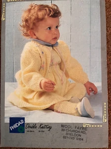 Phildar doppelt gestrickt 46-59 cm 18-23 Zoll Baby Mädchen Outfit - Bild 1 von 1
