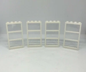 LEGO Creator : 4x Fenêtre avec vitre 1 x 4 x 6 - Réf 57894c02 blanc - Set 4996 - Imagen 1 de 1