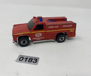 Vintage Hot Wheels 1974 Rescue VehicleEmergency Unit 50 First Aid/Oxygen Redline - Picture 1 of 10