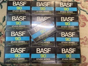 LOT 15 Vintage BASF 90 STUDIO SERIES Blank Cassette Tapes 13 SEALED, 2 OPEN - Picture 1 of 1