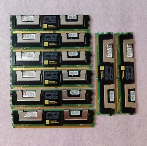 16GB(8x2GB) Kingston Server Memory Ram PC2-5300F 2Rx8 KTD-WS667/4G Lot - Picture 1 of 4