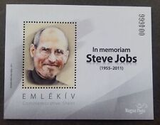 *FREE SHIP Hungary Steve Jobs 1955- 2011 Apple (miniature sheet) MNH *official