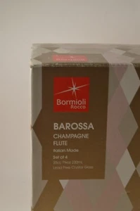 Bormioli Rocco Barossa Champagne Flute - Set of 4 - 23cL / 230ml - Italian Made - Picture 1 of 4