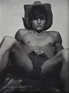 1990s Vintage BRUCE WEBER Handsome Man Male Semi Nude Model Photo Gravure 11X14 - Picture 1 of 1