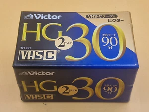 VICTOR HG 30 VHSC VHS 2PACK Blank VIDEO Cassette Tape (Sealed) New! - Picture 1 of 3