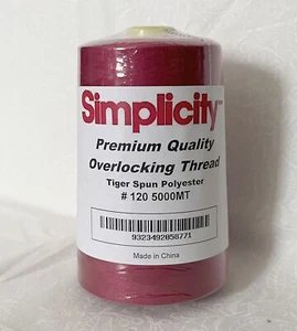 MAROON Simplicity Overlocker / Sewing Thread 5000m, 100% Spun Polyester - Bild 1 von 2
