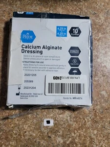 Aderezos de alginato de calcio CAJA ABIERTA Med Pride 10/caja 4.25x4.25 Expiración 12/23 - Imagen 1 de 1