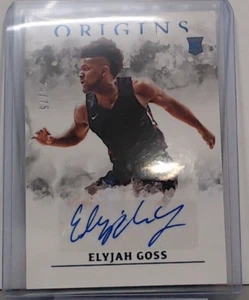 2021 PANINI CHRONICLES ORIGINS ELYJAH GOSS ROOKIE AUTO /75 IUPUI JAGUARS MSK - Picture 1 of 2