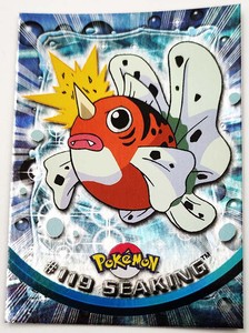 1999 Pokemon Holo Card #119 SEAKING TV Animation Edition Topps ITA NM