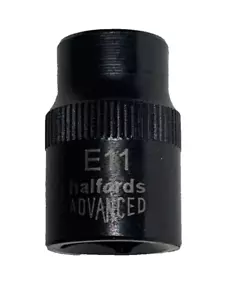 Halfords Advanced E11 Torx Female Torx Star 3/8 Drive Socket Tool Black Edition - Picture 1 of 4