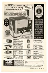 CQ Ham Radio Magazine Ad EICO CITIZENS BAND TRANSCEIVER and MORE! (12/60) - Picture 1 of 1