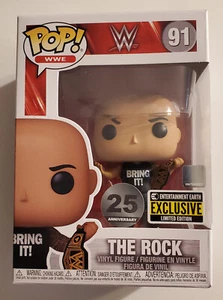 Funko Pop! WWE - The Rock w Championship Belt Pop! Vinyl Figure, EE Exclusive - Picture 1 of 6