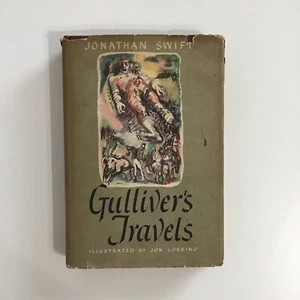 Gulliver's Travels 1945 Jonathan Swift Illustrated by Jon Corbino Hardcover w DJ - Picture 1 of 12